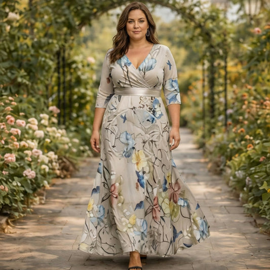 LILLIAN | VESTIDO MAXI CRUZADO Y FLUIDO