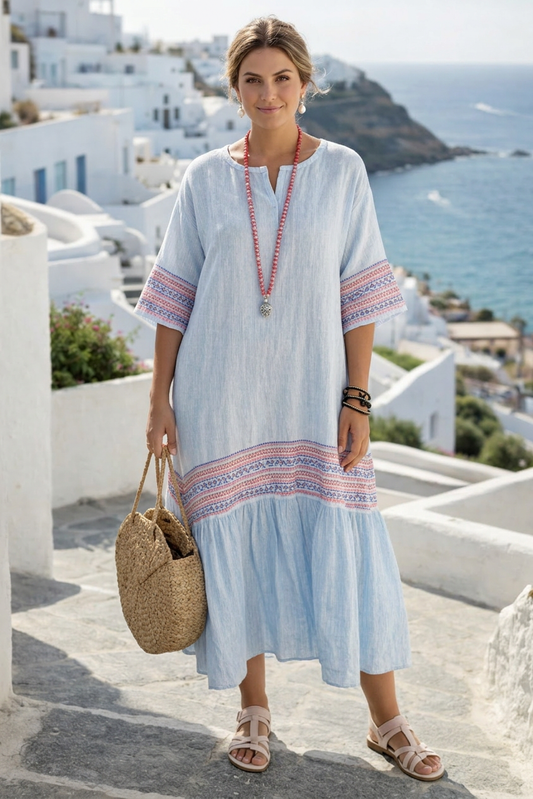 Sophia | Vestido Midi Maxi Costero Fresco