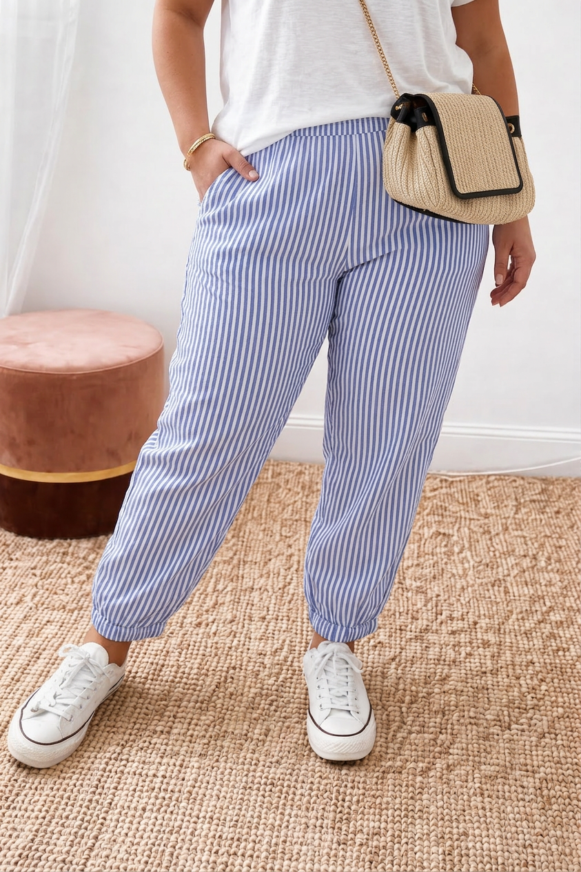 Capri | Joggers con Rayas Marineras