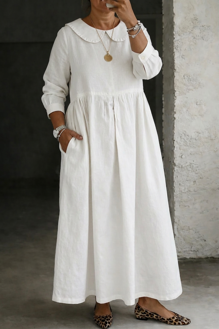 Vestido Vaquero con Cuello Bebé Clara