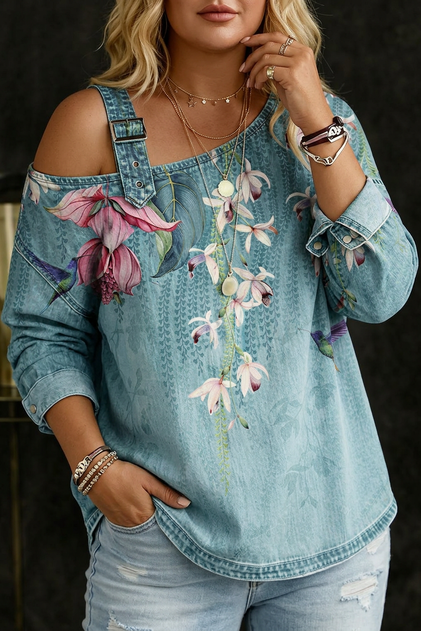 Top Vaquero Hombros Descubiertos Danielle