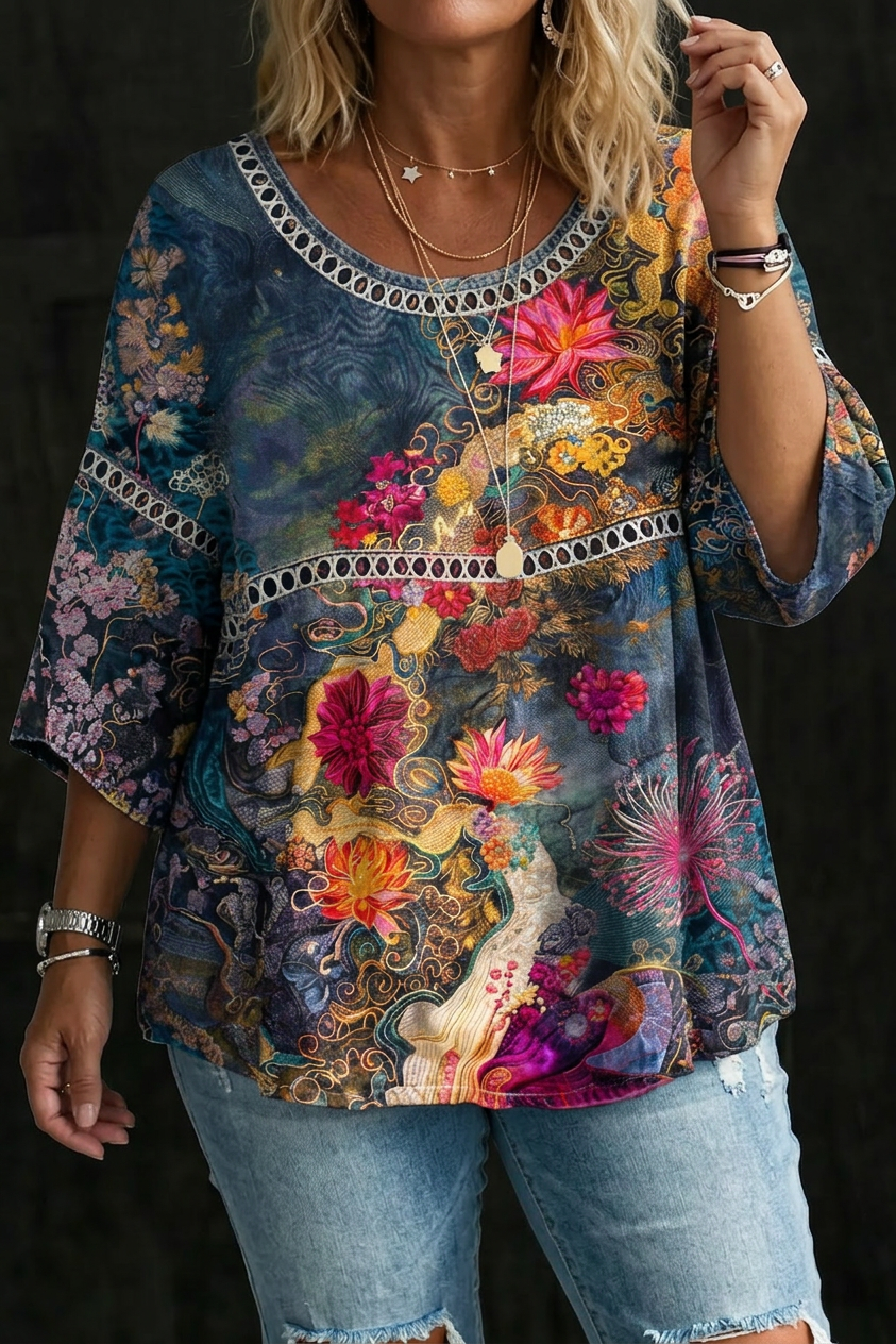Blusa Vaquera Floral Nicole