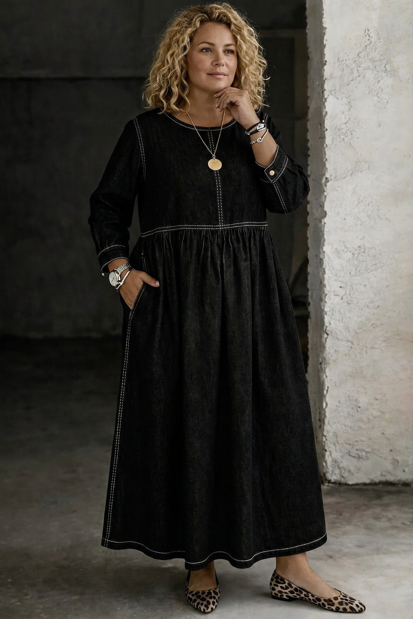 Vestido Vaquero Manga Larga Melissa