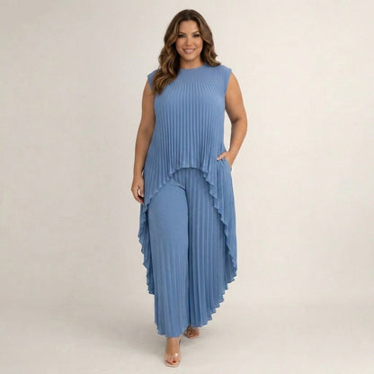 Halina | Conjunto Elegante Plisado