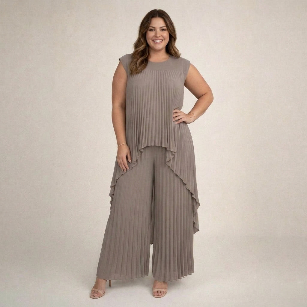 Halina | Conjunto Elegante Plisado