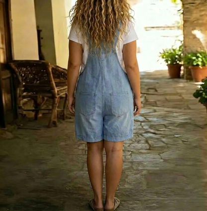 Peto Corto Vaquero Vintage Azul Claro Clara