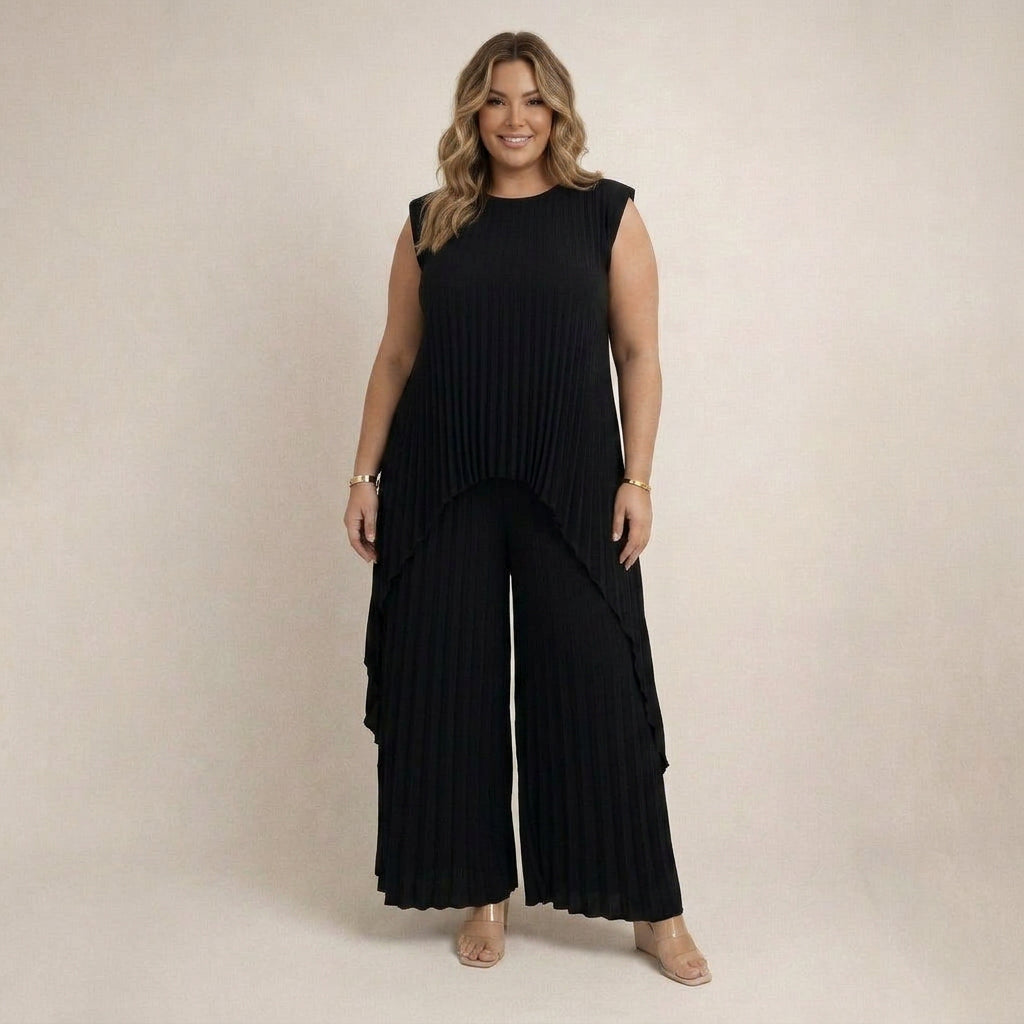 Halina | Conjunto Elegante Plisado
