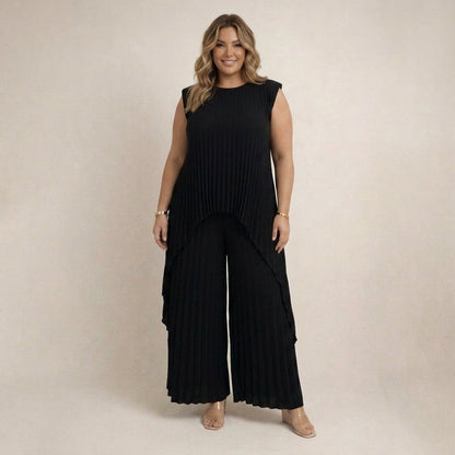 Halina | Conjunto Elegante Plisado