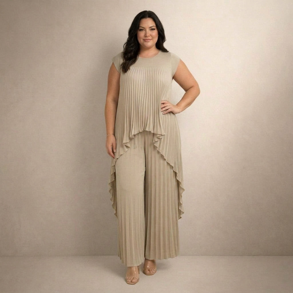 Halina | Conjunto Elegante Plisado