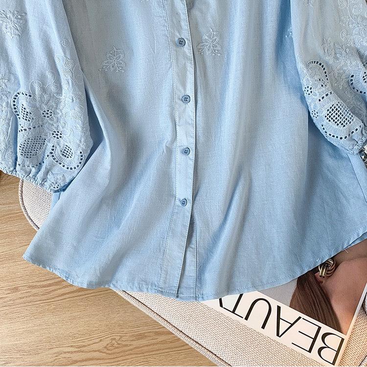 Camisa de Algodón Bordada Avery