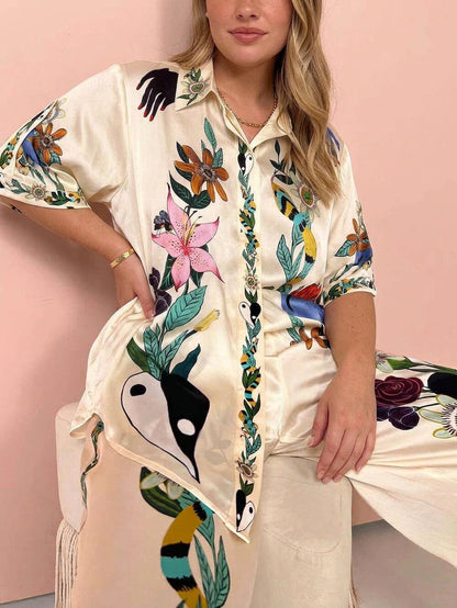 Conjunto de Pantalón de Satén Nika