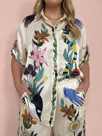 Conjunto de Pantalón de Satén Nika