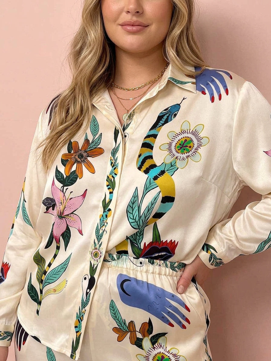 Conjunto de Pantalón de Satén Nika
