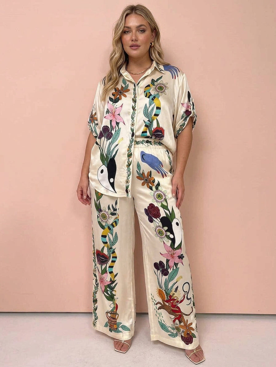 Conjunto de Pantalón de Satén Nika