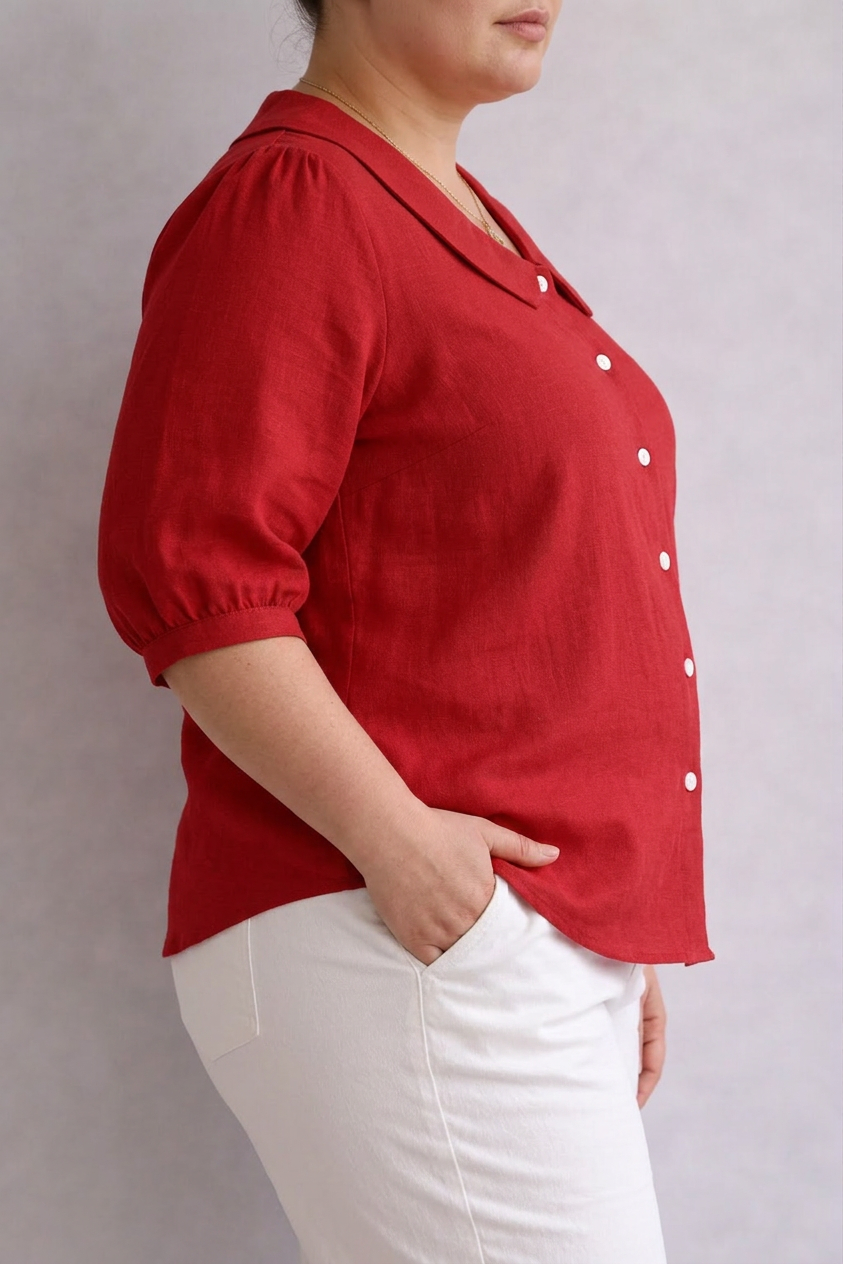 Blusa con Cuello Paloma