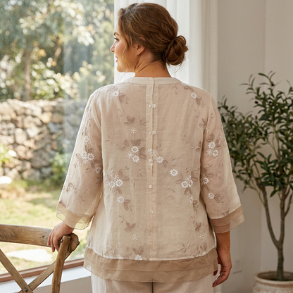 Camisa de Algodón Bordada Lily