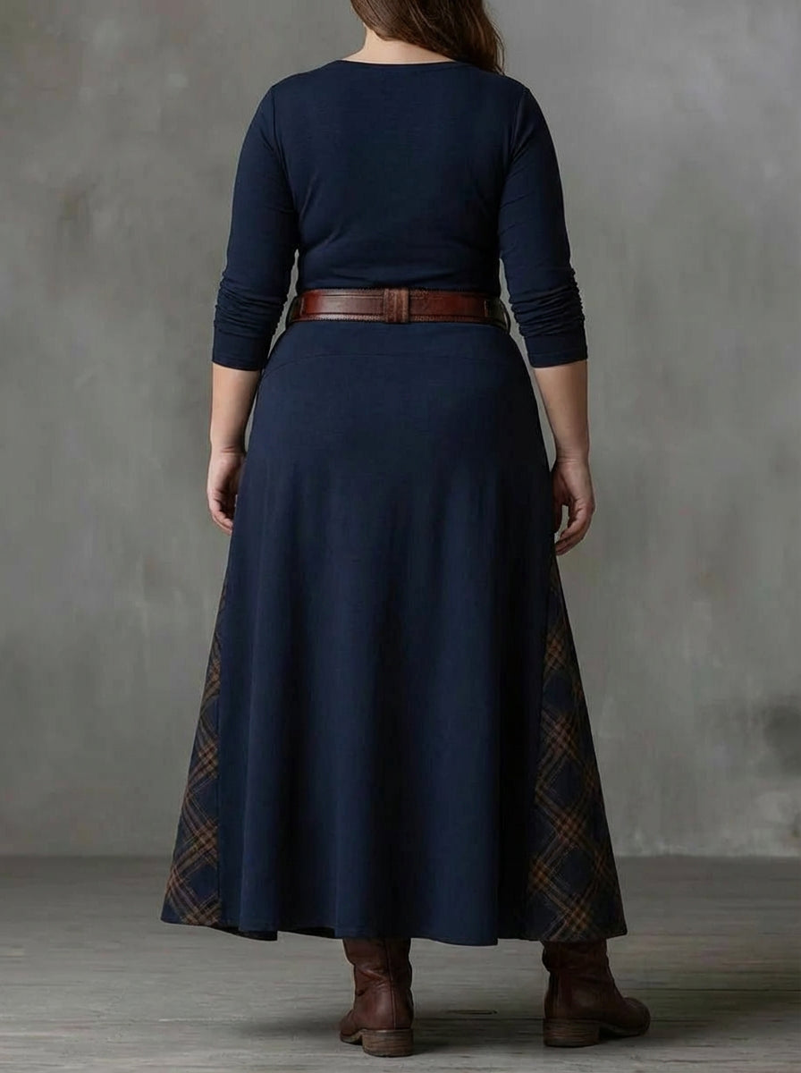 LEONORA | VESTIDO LARGO VINTAGE EFECTO ANTE