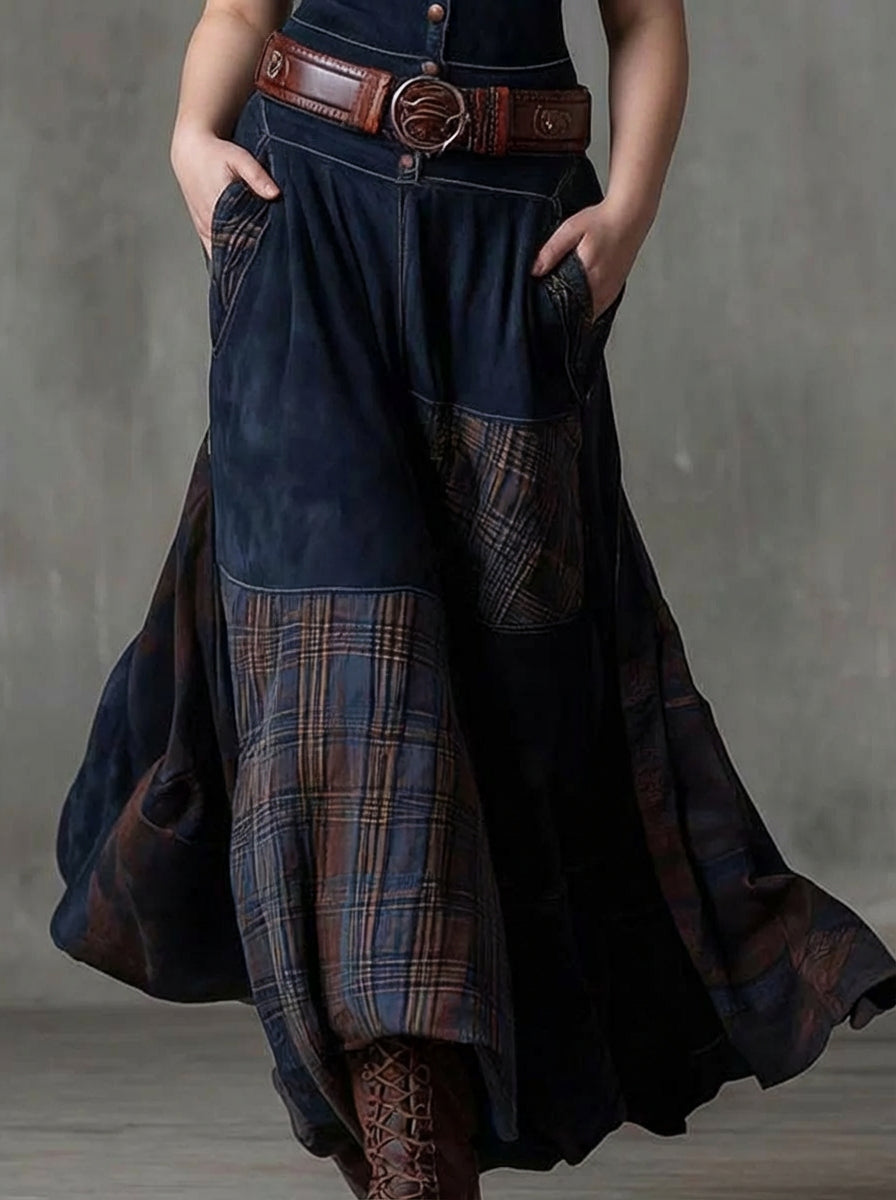 LEONORA | VESTIDO LARGO VINTAGE EFECTO ANTE
