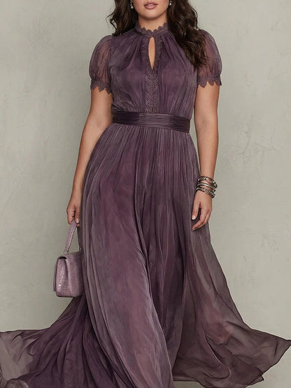 Ashley | Vintage Elegant Chiffon Maxi Dress