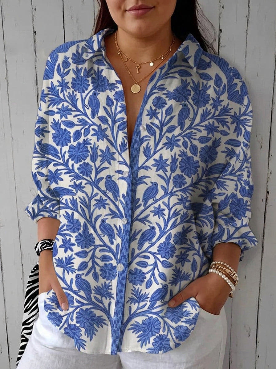 Prenda Vivienne – Blue Floral Blouse
