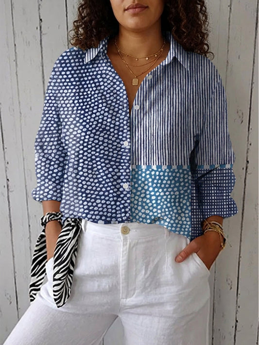 Prenda Pamela – Coastal Patchwork Blouse