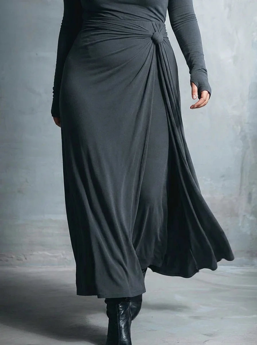 NAIARA | VESTIDO MAXI CON NUDO LATERAL