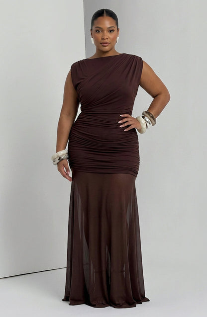 Vestido Largo Granate Demelza