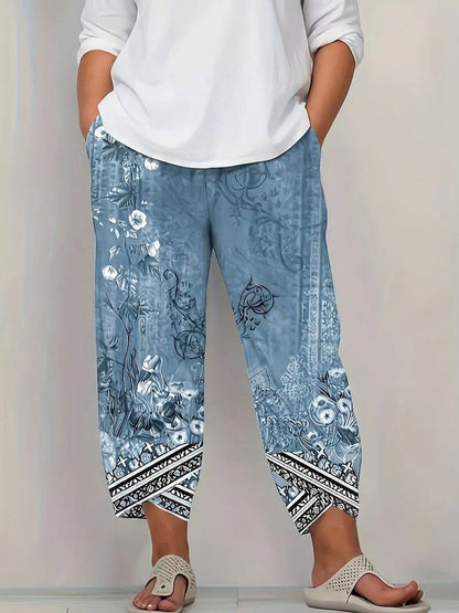 Pantalón Capri Floral Vintage Natasha