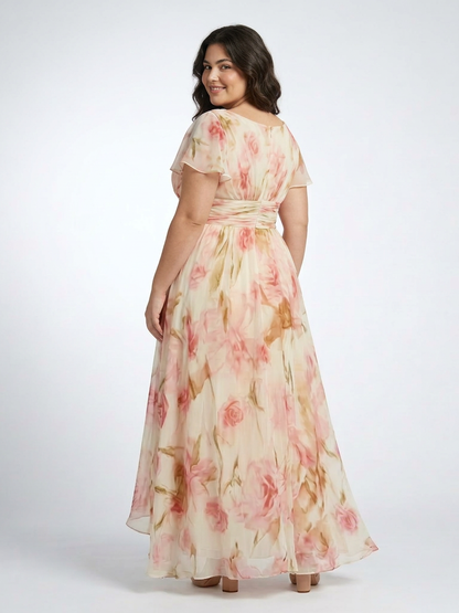 Elara | Vestido Maxi Floral con Escote en V