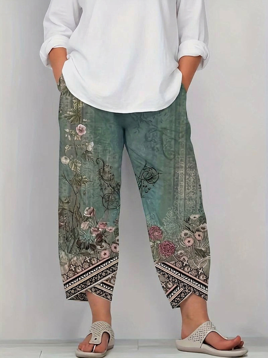 Pantalón Capri Floral Vintage Natasha