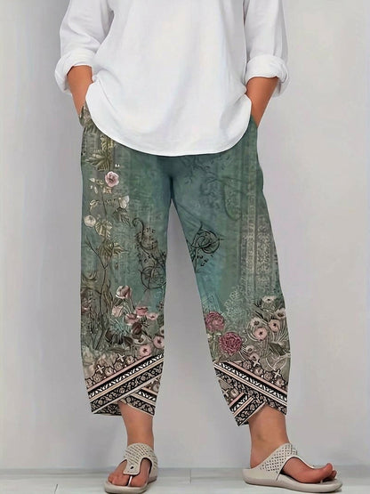 Pantalón Capri Floral Vintage Natasha