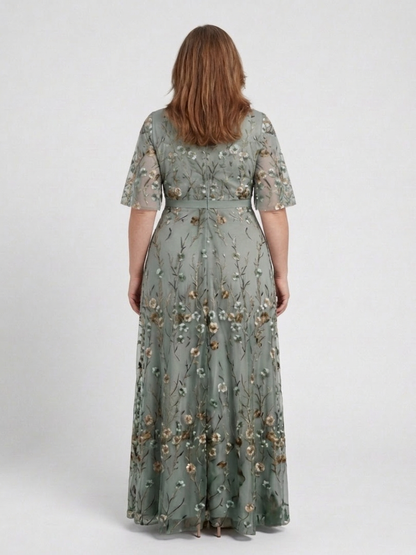 Evadne | Vestido Maxi Floral con Escote en V