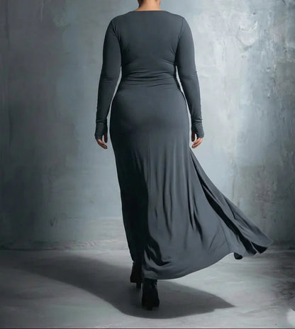 NAIARA | VESTIDO MAXI CON NUDO LATERAL