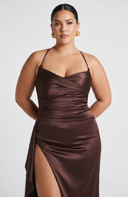 Vestido Largo Granate Helen