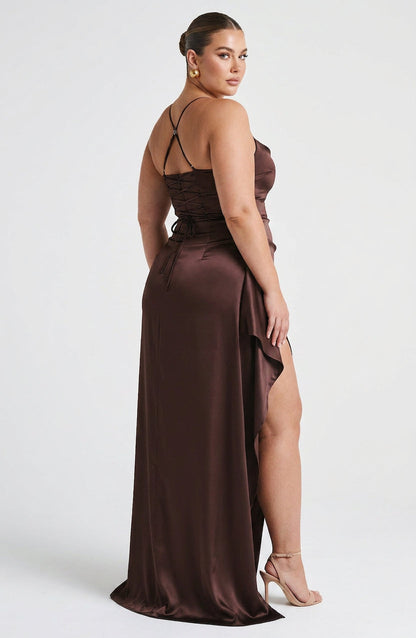 Vestido Largo Granate Helen