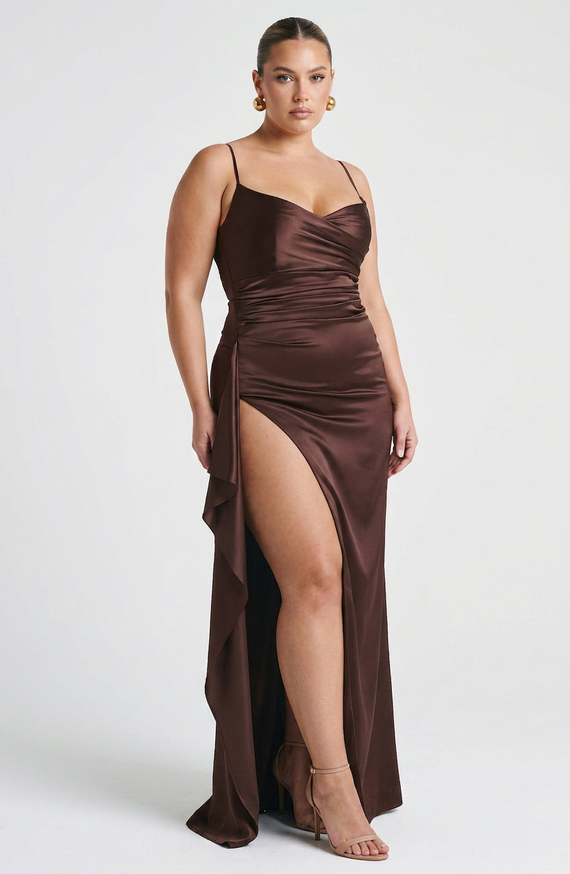 Vestido Largo Granate Helen