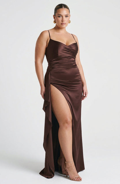 Vestido Largo Granate Helen