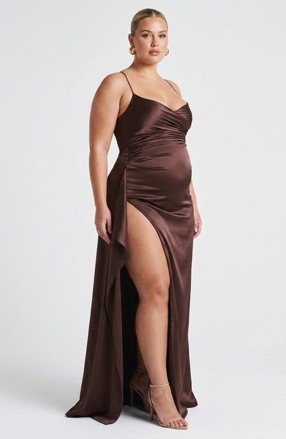 Vestido Largo Granate Helen