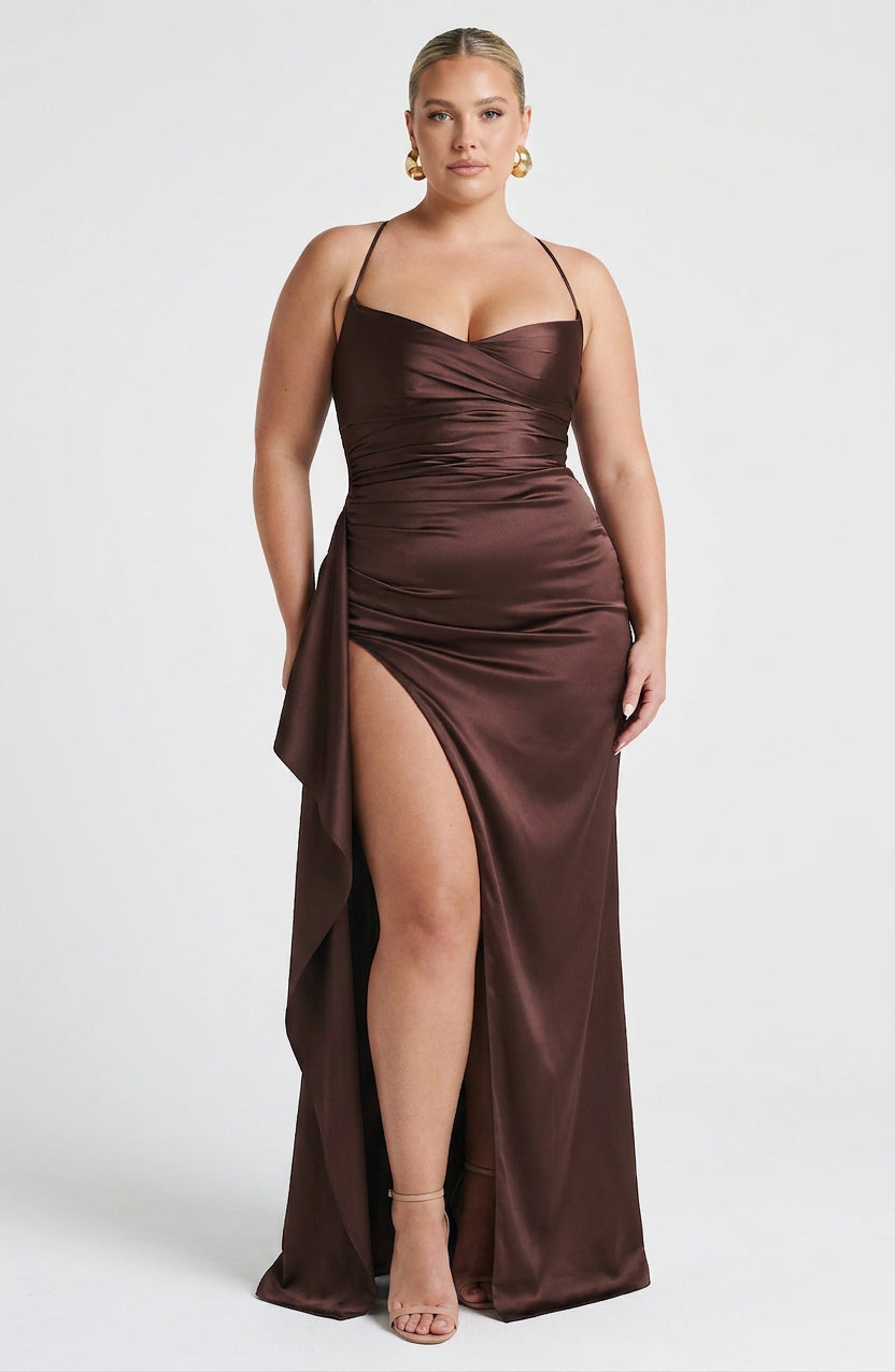 Vestido Largo Granate Helen