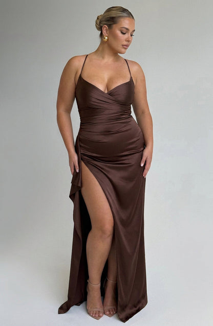 Vestido Largo Granate Helen