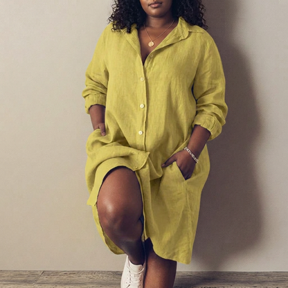 Nielle | Vestido Midi de Algodón y Lino