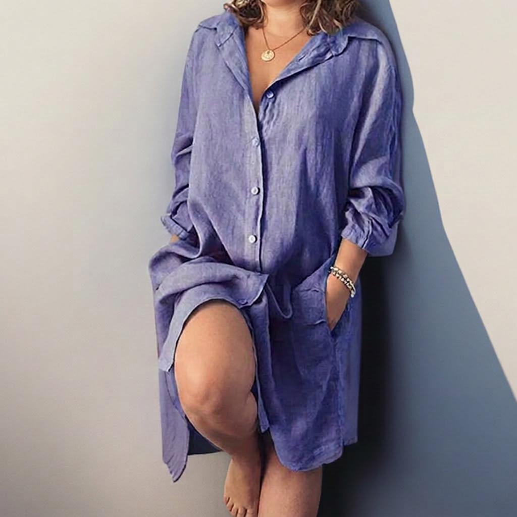 Nielle | Vestido Midi de Algodón y Lino