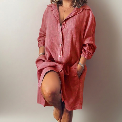 Nielle | Vestido Midi de Algodón y Lino