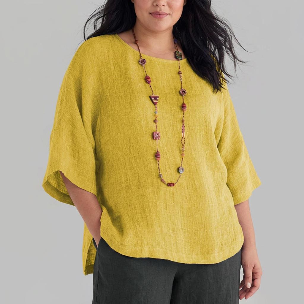 Marian | Camiseta Cuello Redondo con Mangas 3/4