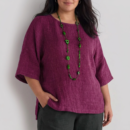 Marian | Camiseta Cuello Redondo con Mangas 3/4