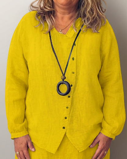 Olivia | Camisa de Manga Larga con Botones
