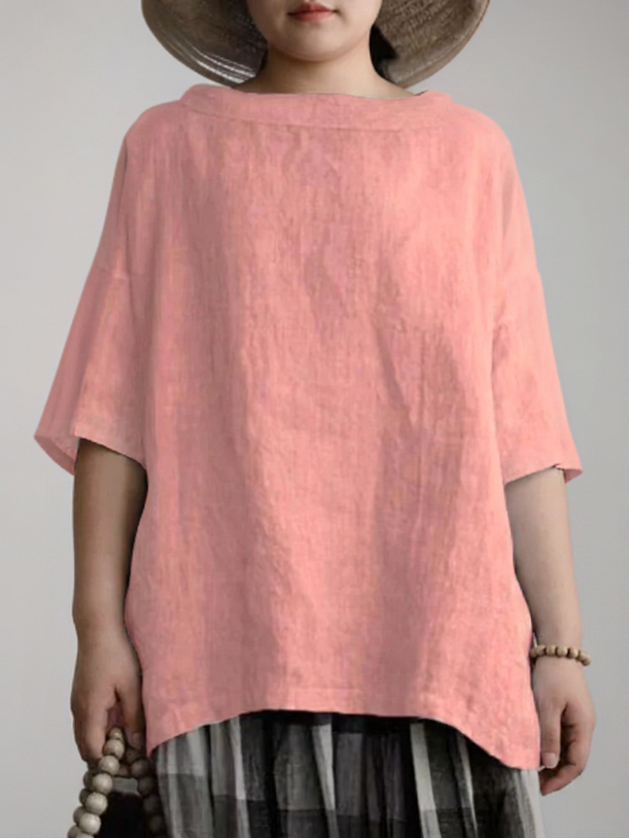 Viktoria | Túnica Vintage Oversize con Cuello Barca