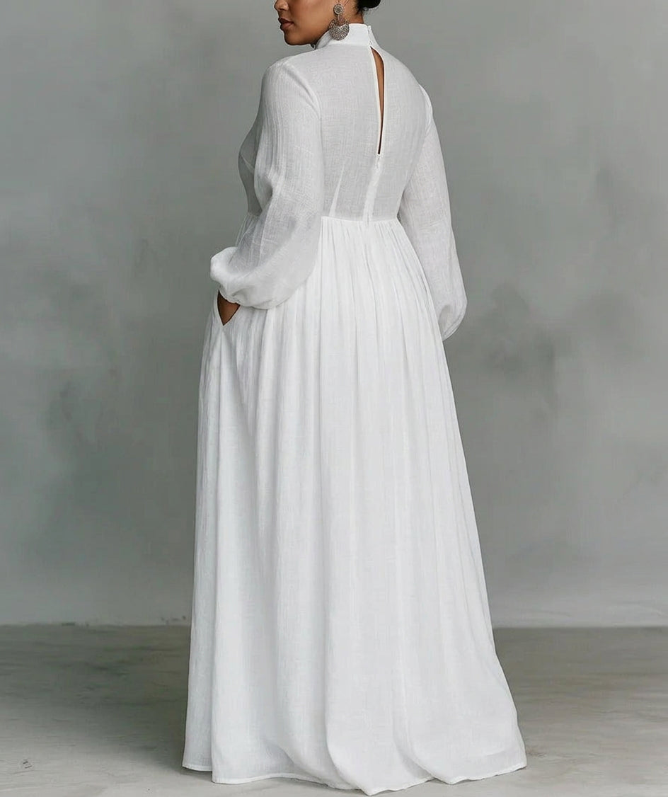 Celine | Vestido Maxi Fluido con Botones
