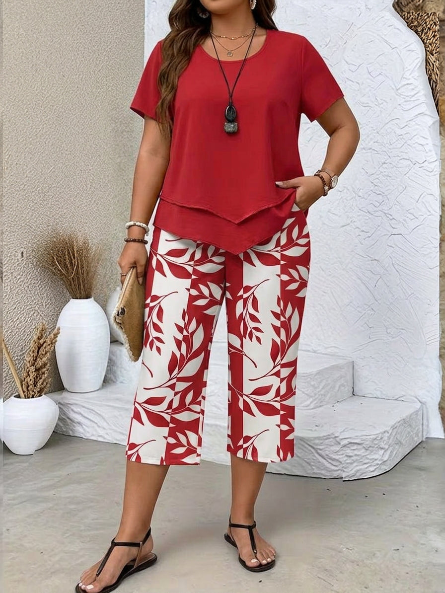 Avy | Conjunto Estampado de Hojas