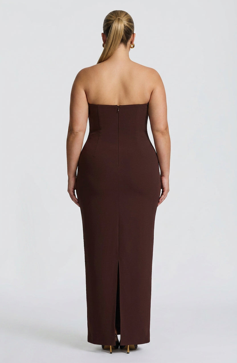 Vestido Largo Granate Lindsey